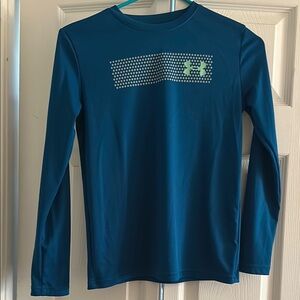 Under Armour Kids Teal Long Sleeve Tee